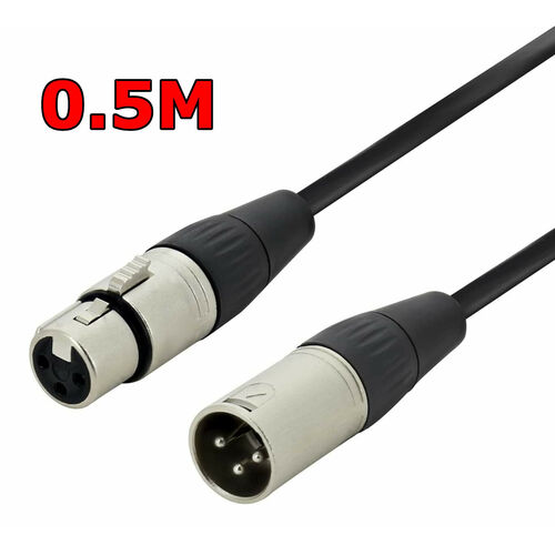 0.5m XLR Microphone Mic Cable Balanced XLR Lead