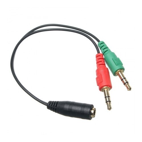 AUX 3.5mm Audio Mic Splitter Cable Headphone Microphone Adapter Female to 2 Male