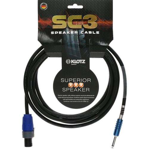 Klotz SC3-SP01SW Neutrik Speakon To Jack 1 Metre Speaker Cable