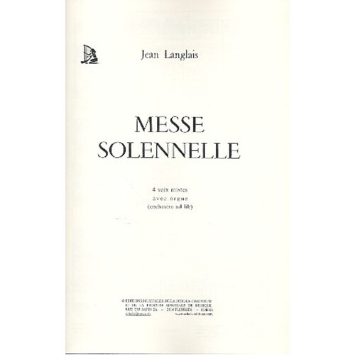 Messe Solennelle SATB Choral Score