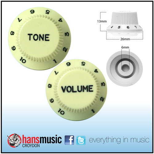 Strat Style Control Volume & Tone Knobs Electric Guitar - Japanese Mint Green