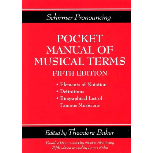 Pocket Manual Of Music Terms Fifth Edition