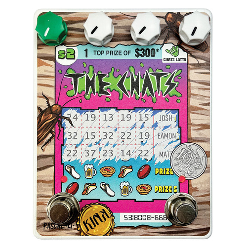 Kink Scratchie Fuzz Boost Pedal by The Chats - Green Russian Big Muff Style Fuzz with Independent Boost Function