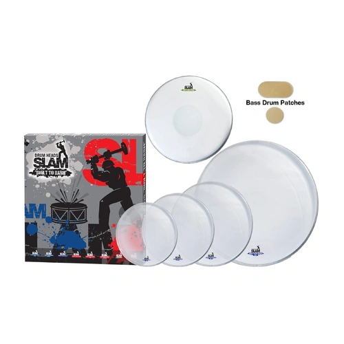 Slam Single Ply Clear Medium Weight Drum Head Pack (10", 12", 16", 14", 22")