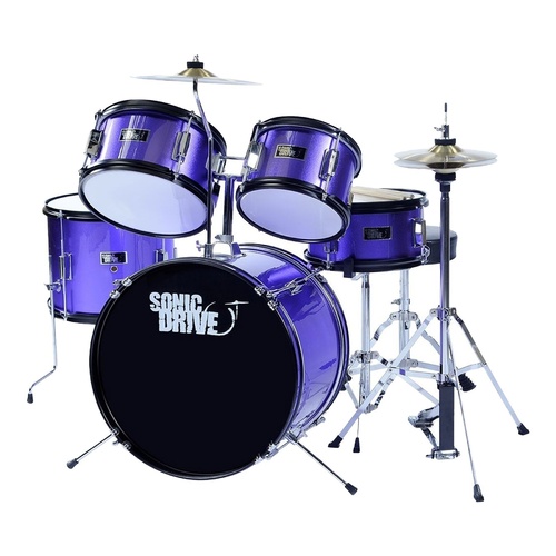 Sonic Drive 5-Piece Junior Drum Kit (Metallic Purple)