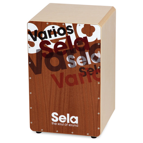 Sela Varios Professional Snare Cajon - Standard Finish, 15mm Birch Body, Removable Snare System, Clap Corners, Made in Germany, 47x30x30cm