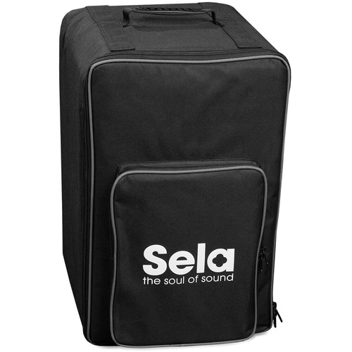 Sela Cajon Rucksack Bag - Black, Water Resistant, 6mm Padding, Padded Straps, Accessory Compartment, Fits Cajons up to 50 x 30 x 30cm