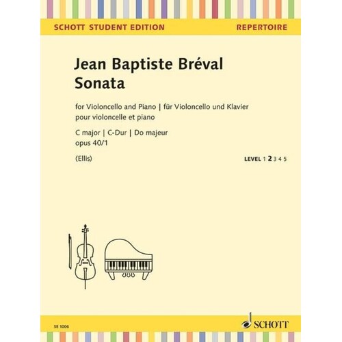 Breval - Sonata C Maj Op 40/1 Cello/Piano (Softcover Book)