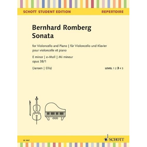 Romberg - Sonata E Min Op 38/1 Cello/Piano (Softcover Book)
