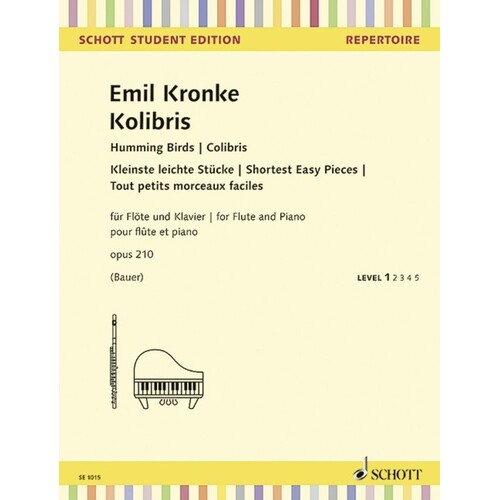 Kronke - Humming Birds Op 210 Flute/Piano (Softcover Book)
