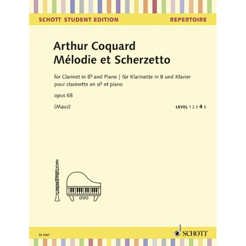Coquard - Melodie Et Scherzetto Op 68 Clarinet/Piano (Softcover Book)
