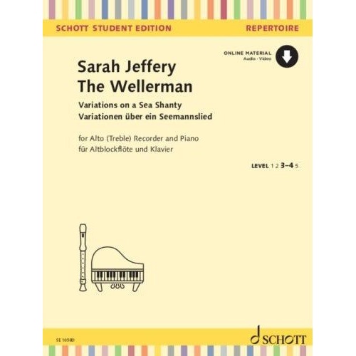 The Wellerman for Treble Recorder and Piano by Sarah Jeffery