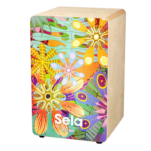 Sela Art Series Professional Cajon - Flower Power Design