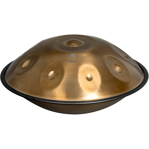 Sela Harmony Handmade Stainless Steel Handpan with Bag - D Amara 9, 57 cm, 440 Hz, Gold Finish, Beginner-Friendly