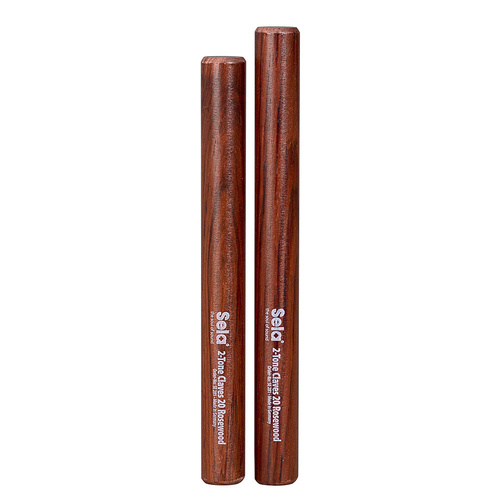Sela 2-Tone Claves 20 in Rosewood - 200mm & 190mm Adjustable Lengths, High-Quality Sound, Made in Germany