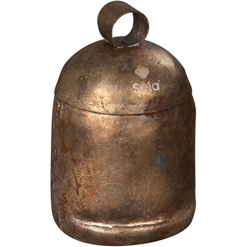 Sela Harmony Noah's Bell Size 10 (6.5") D5 with Rubber Mallet, Handmade Brass Coated Iron, Soothing Meditative Sound, Perfect for Meditation and Yoga