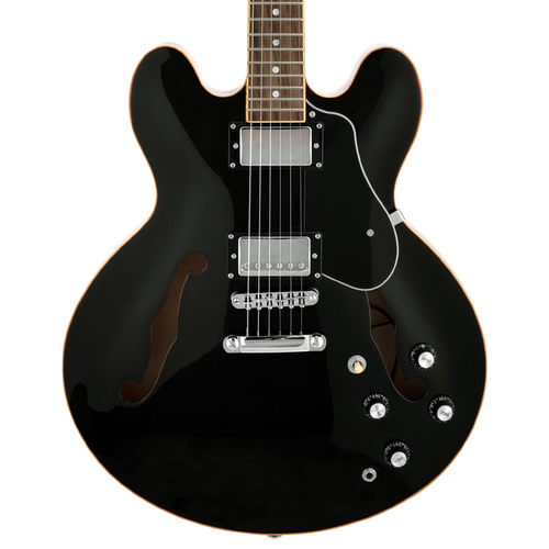 SX Semi-Hollow 335 Style Electric Guitar - Black