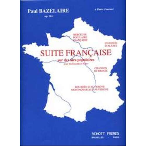 Bazelaire - Suite Francaise Op 114 Cello/Piano (Softcover Book)