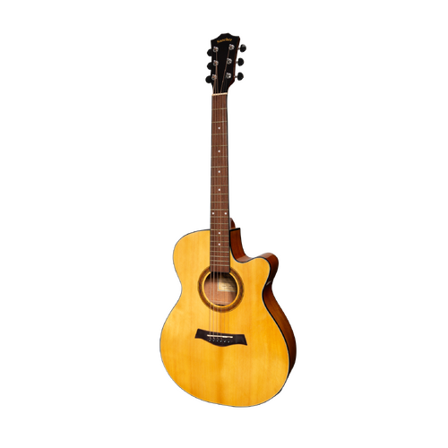 Sanchez SFC-18G-SA Acoustic-Electric Small Body Cutaway Guitar Gloss Spruce/Acacia