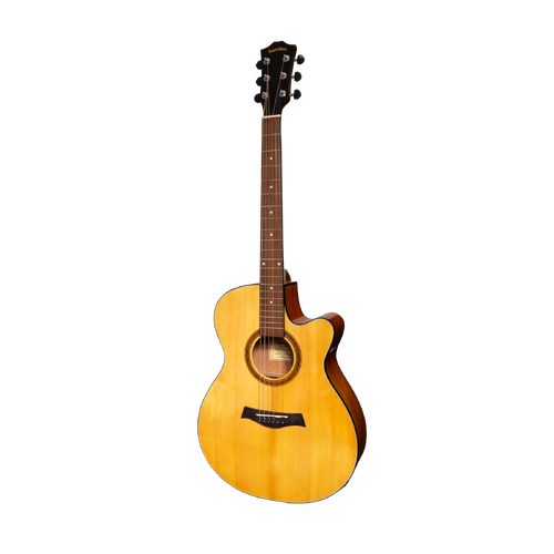 Sanchez SFC-18G-SA Acoustic-Electric Small Body Cutaway Guitar Gloss Spruce/Acacia