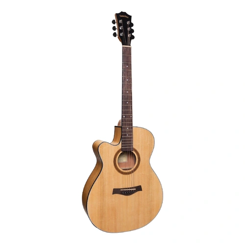 Sanchez SFC-18L-SA Left Handed Acoustic-Electric Small Body Cutaway Guitar Natural Satin