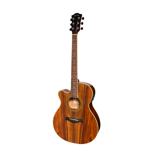 Sanchez SFC-18LG-RWD Left Handed Acoustic-Electric Small Body Cutaway Guitar Gloss Rosewood