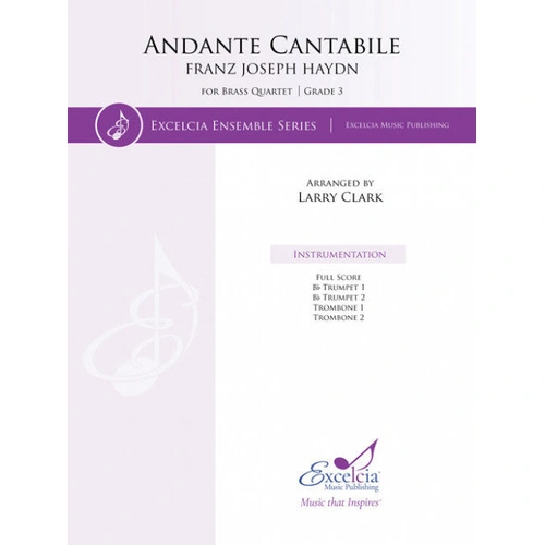 Andante Cantabile for Brass Quartet - Grade 3 Sheet Music