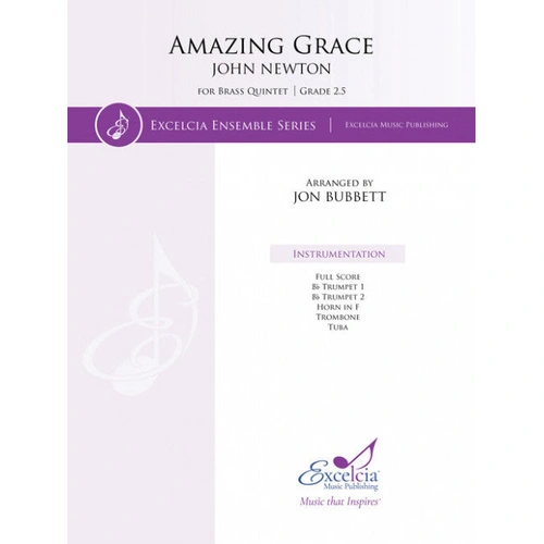 Amazing Grace for Brass Quintet, Grade 2.5