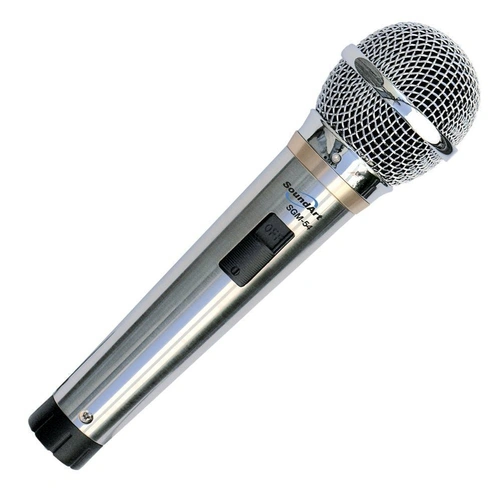 SoundArt SGM-54 Hand-Held Dynamic Microphone with Silver Finish and Protective Bag