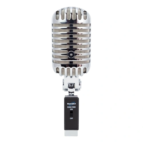 SoundArt Vintage Dynamic Microphone with Deluxe Carry Case - Chrome Plated, Uni-Directional, XLR Connector, Frequency Response 50Hz-16kHz