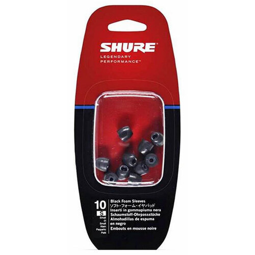 Shure Small Size Black Foam Earphone Sleeves (PK-10)