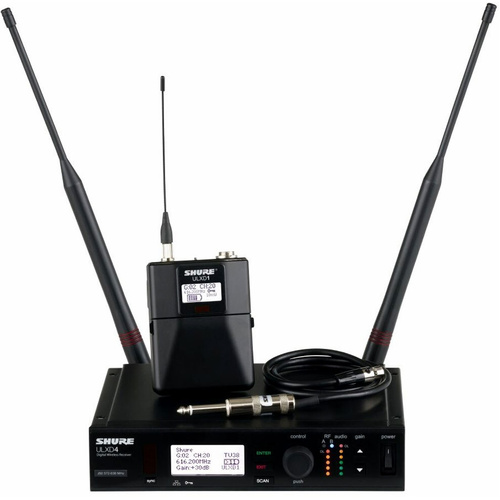 Shure ULXD14 Digital Wireless Bodypack Instrument System with ULXD4 Receiver and ULXD1 Transmitter