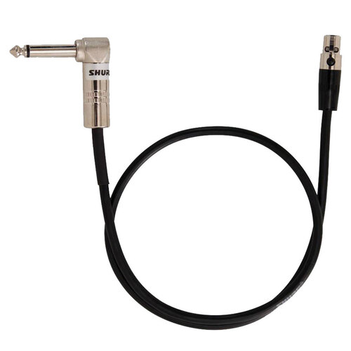 Shure WA304 Instrument Cable with TA4F to Right Angle 1/4" Connector