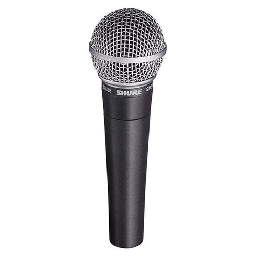 Shure SM58 Dynamic Vocal Microphone - Cardioid, Rugged Design, Frequency Response 50-15,000 Hz, Built-in Wind and Pop Filter