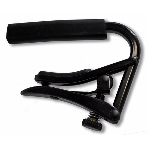 Shubb C1 Black Steel String Guitar Capo with Roller Design