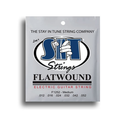 SIT Flat Wound Medium Electric Guitar String Set (12-52)