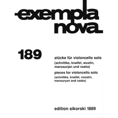 Pieces For Solo Cello Exempla Nova 189 Vlc Solo 