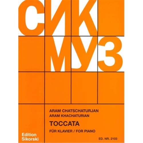 Khachaturian Toccata for Piano - Piano Solo, 11 Pages, Published by Sikorski