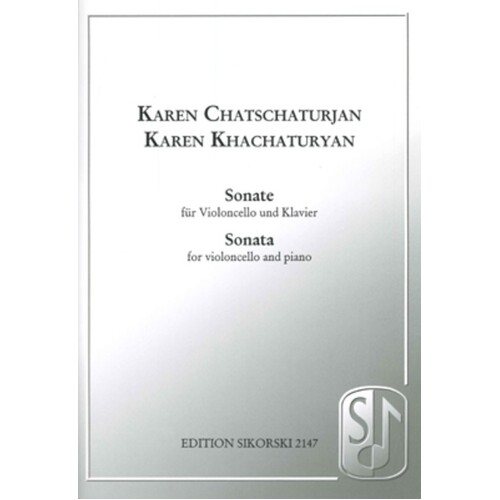 Karen Khachaturian - Sonata Cello/Piano (Softcover Book)
