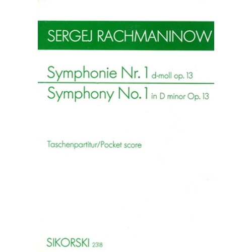 Rachmaninoff - Symphony No 1 D Minor Op 13 Study Score