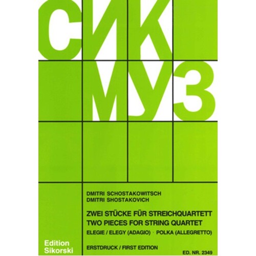 Two Pieces For String Quartet (Music Score/Parts)
