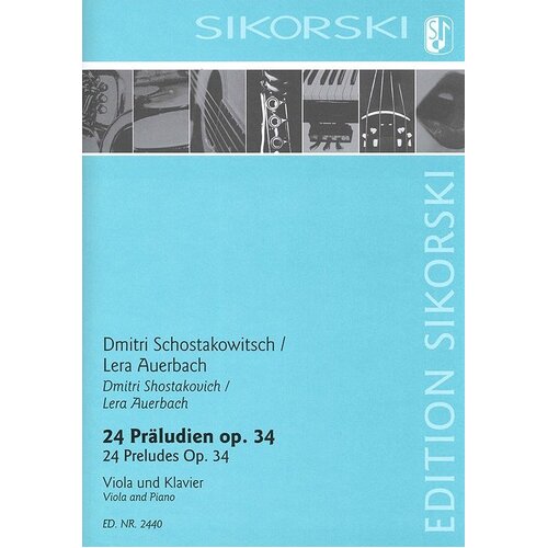 Shostakovich - 24 Preludes Op 34 Viola/Piano (Softcover Book)