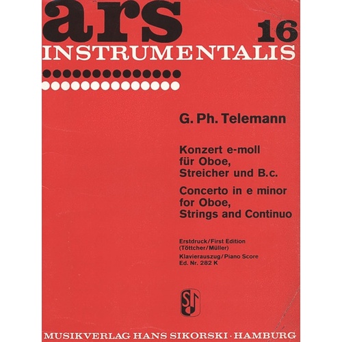 Concerto E Min Twv 51:E1 Oboe/Piano 