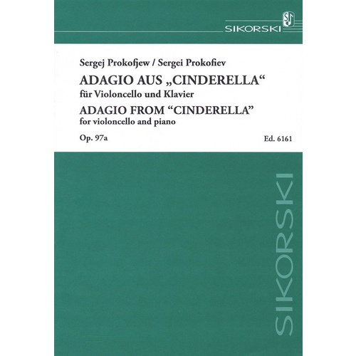 ADAGIO FROM CINDERELLA OP 97A VC/Piano