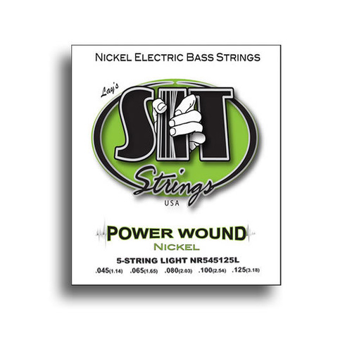 SIT Power Wound 5-String Light Nickel Electric Bass String Set (45-125)