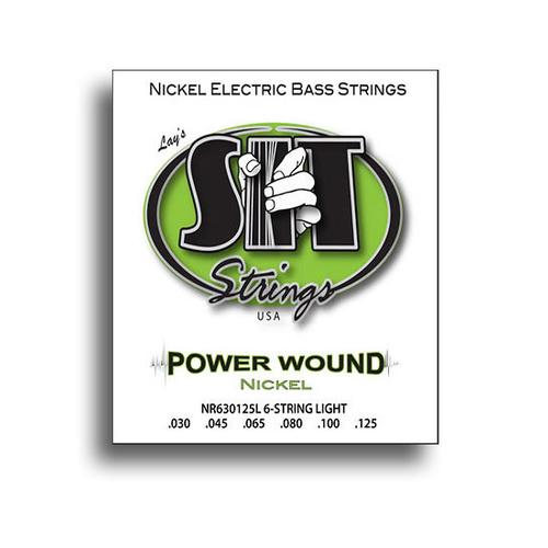 SIT Power Wound 6-String Light Nickel Electric Bass String Set (30-125)