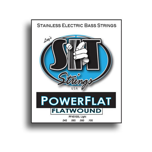 SIT Power Flat Flatwound Light Electric Bass String Set (45-100)