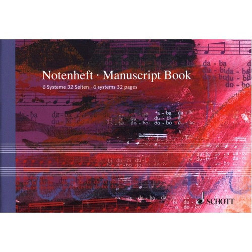 A5 Landscape Manuscript Book 32 Pages 6 Staves by Schott Music