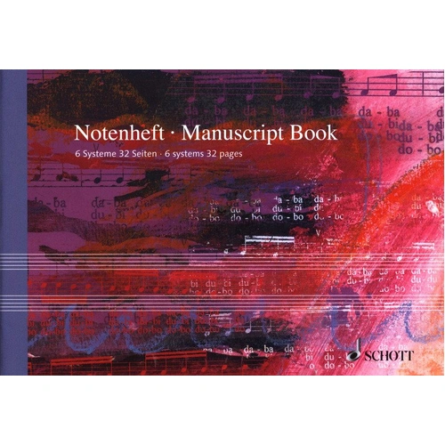 A5 Landscape Manuscript Book - 32 Pages (16 Sheets) with 6 Staves