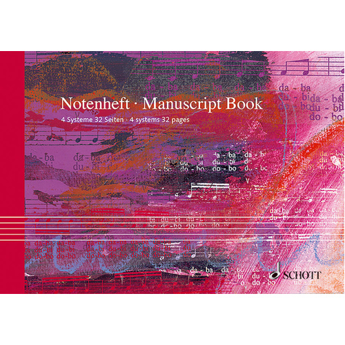 Schott A5 Manuscript Landscape 32 Pages 4 Stave SKK53